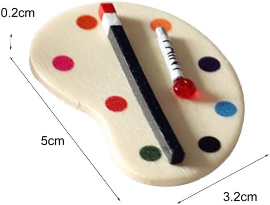 1/12 Doll House Paintbox Painting Easel Palette Miniature Art Room Scene Palette Painting, Drawing and Art Sup - view 3