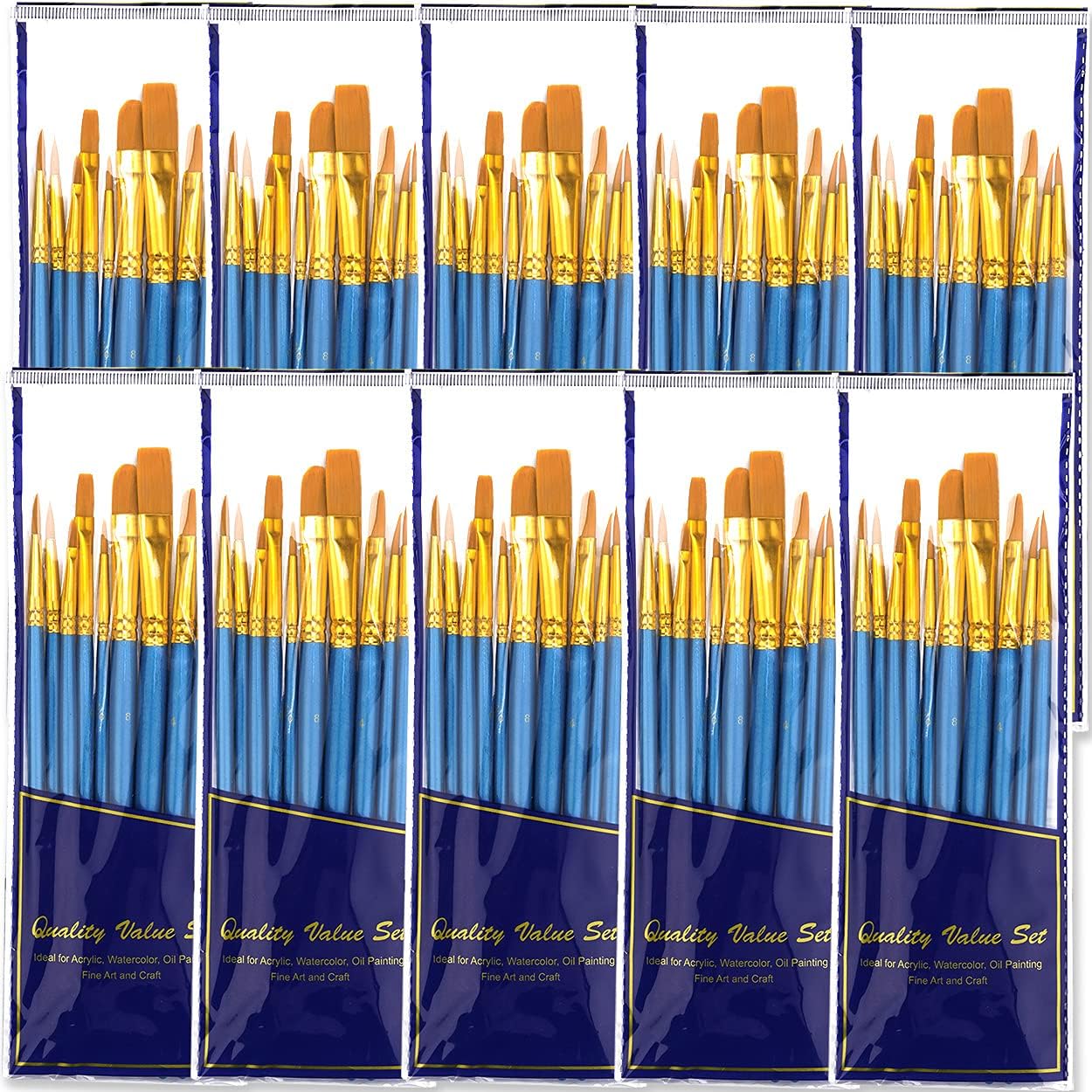 BOSOBO Paint Brushes Set, 20 Pcs Small Paint Brush Kit Round Flat Tip Nylon Hair, for Acrylic Painting, Waterc - view 25