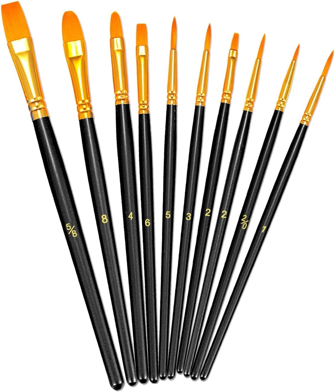 BOSOBO Paint Brushes Set, 20 Pcs Small Paint Brush Kit Round Flat Tip Nylon Hair, for Acrylic Painting, Waterc - view 14