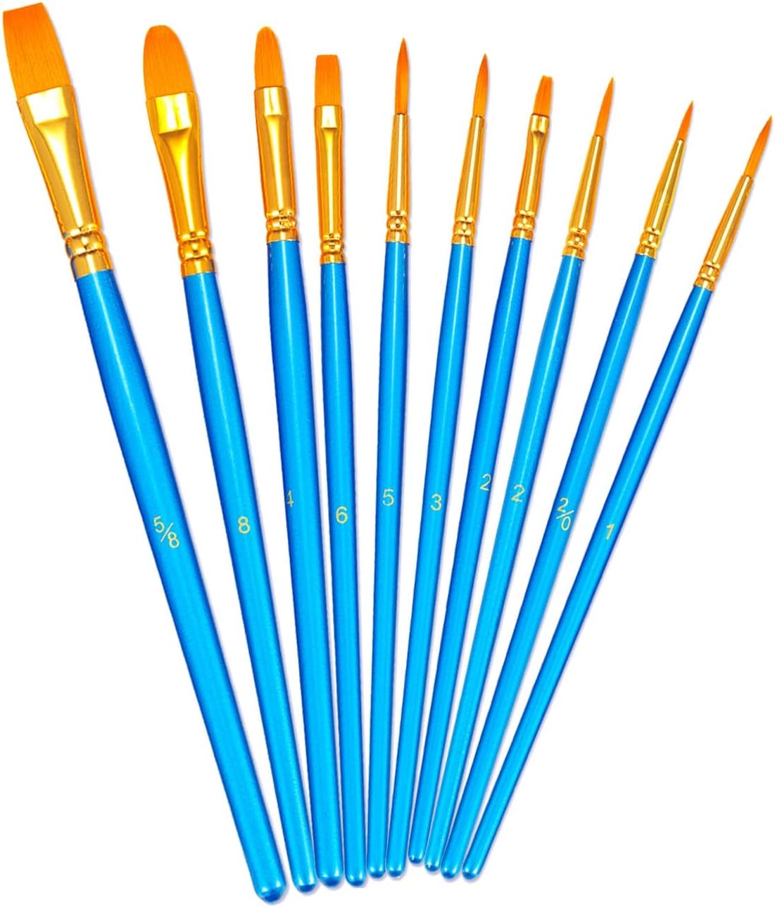 BOSOBO Paint Brushes Set, 20 Pcs Small Paint Brush Kit Round Flat Tip Nylon Hair, for Acrylic Painting, Waterc - view 15