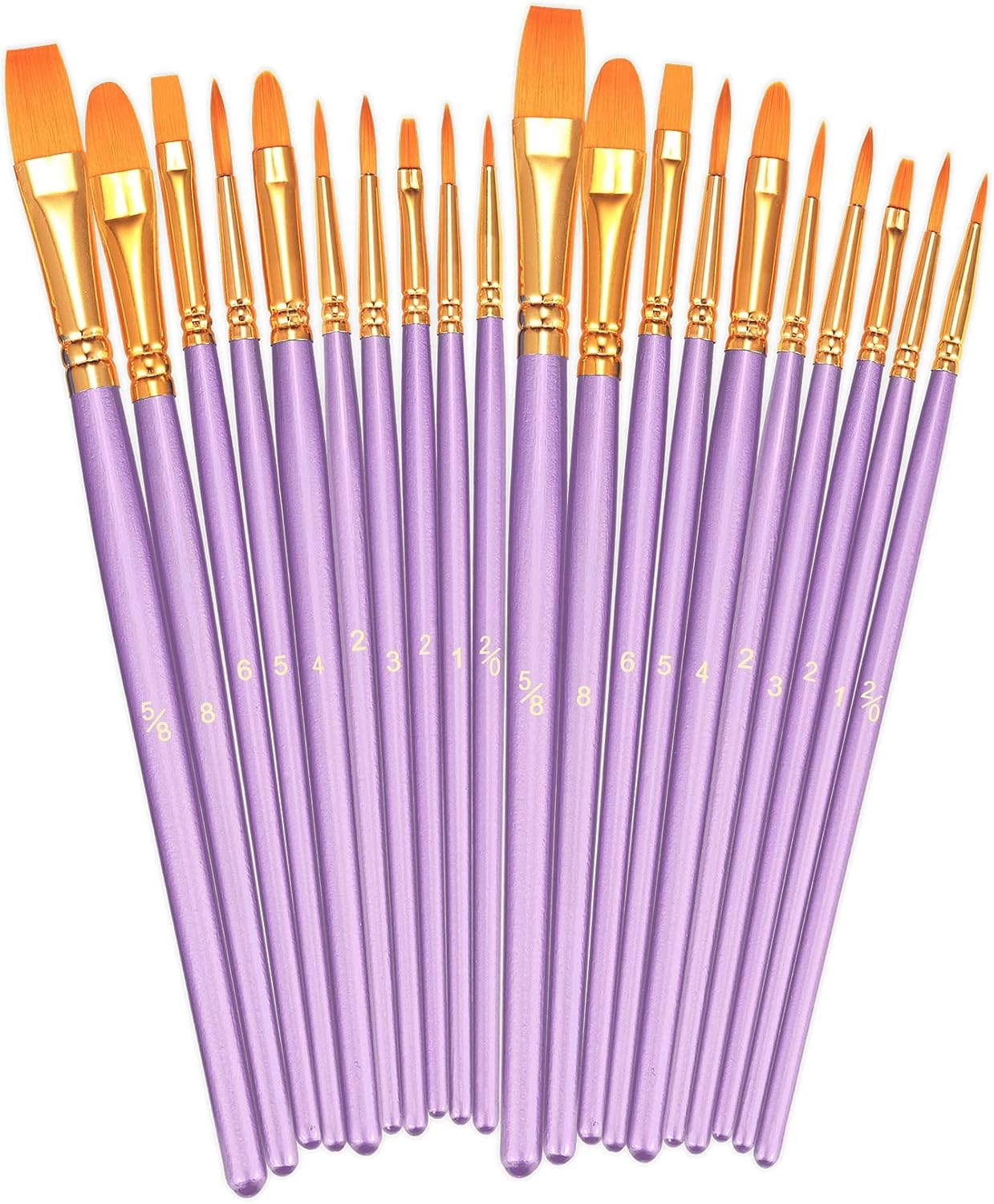 BOSOBO Paint Brushes Set, 20 Pcs Small Paint Brush Kit Round Flat Tip Nylon Hair, for Acrylic Painting, Waterc - view 24