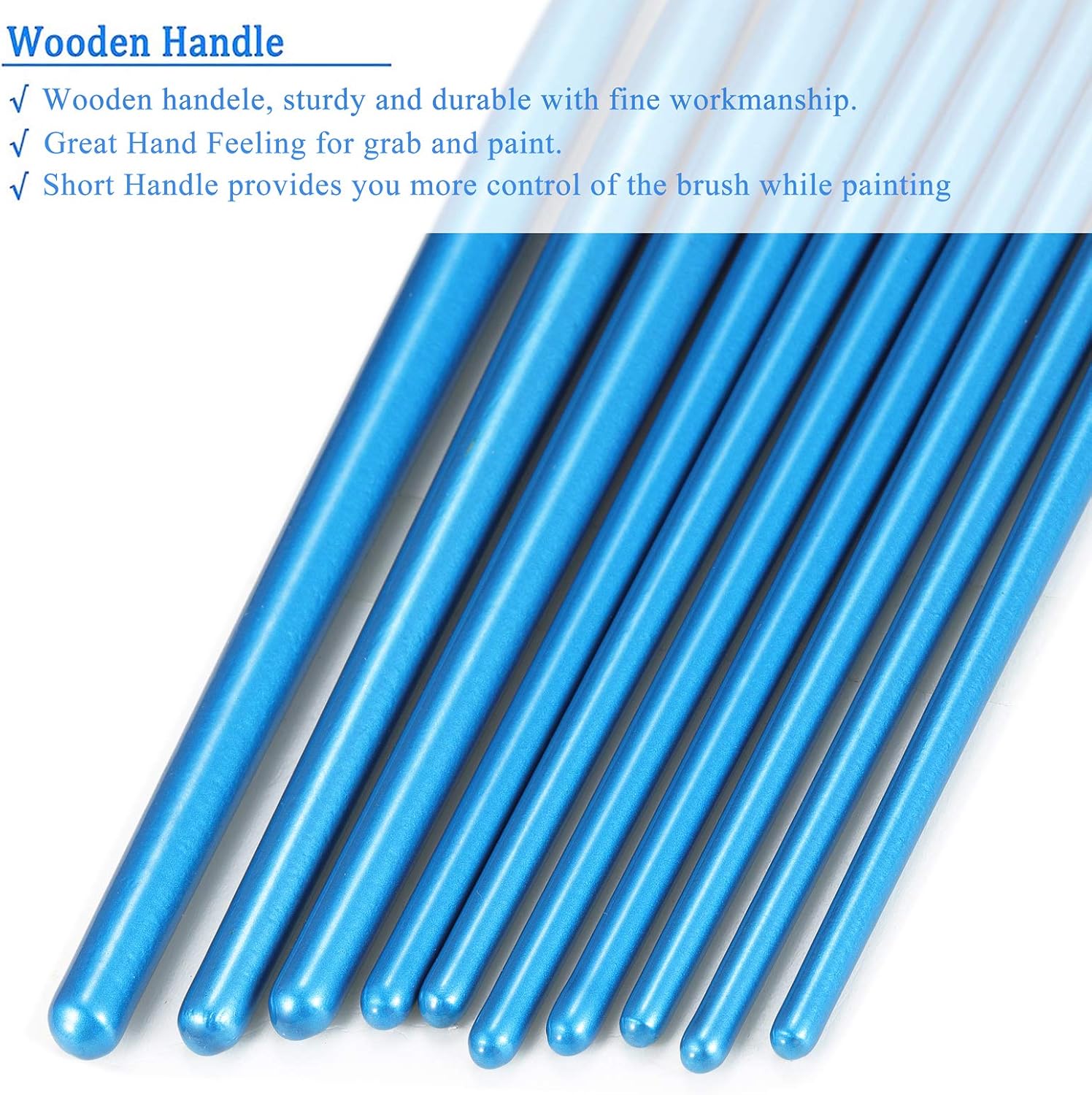 BOSOBO Paint Brushes Set, 20 Pcs Small Paint Brush Kit Round Flat Tip Nylon Hair, for Acrylic Painting, Waterc - view 6
