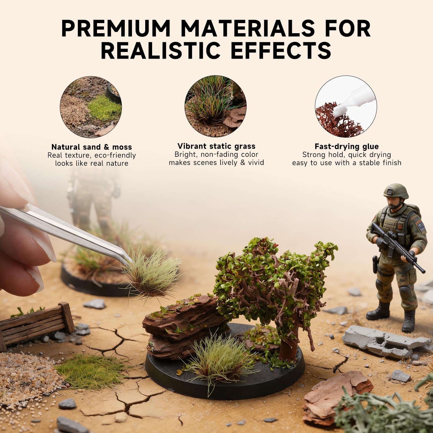 golden maple Basing Kit – Miniature Basing Material & Terrain, Static Grass - view 8