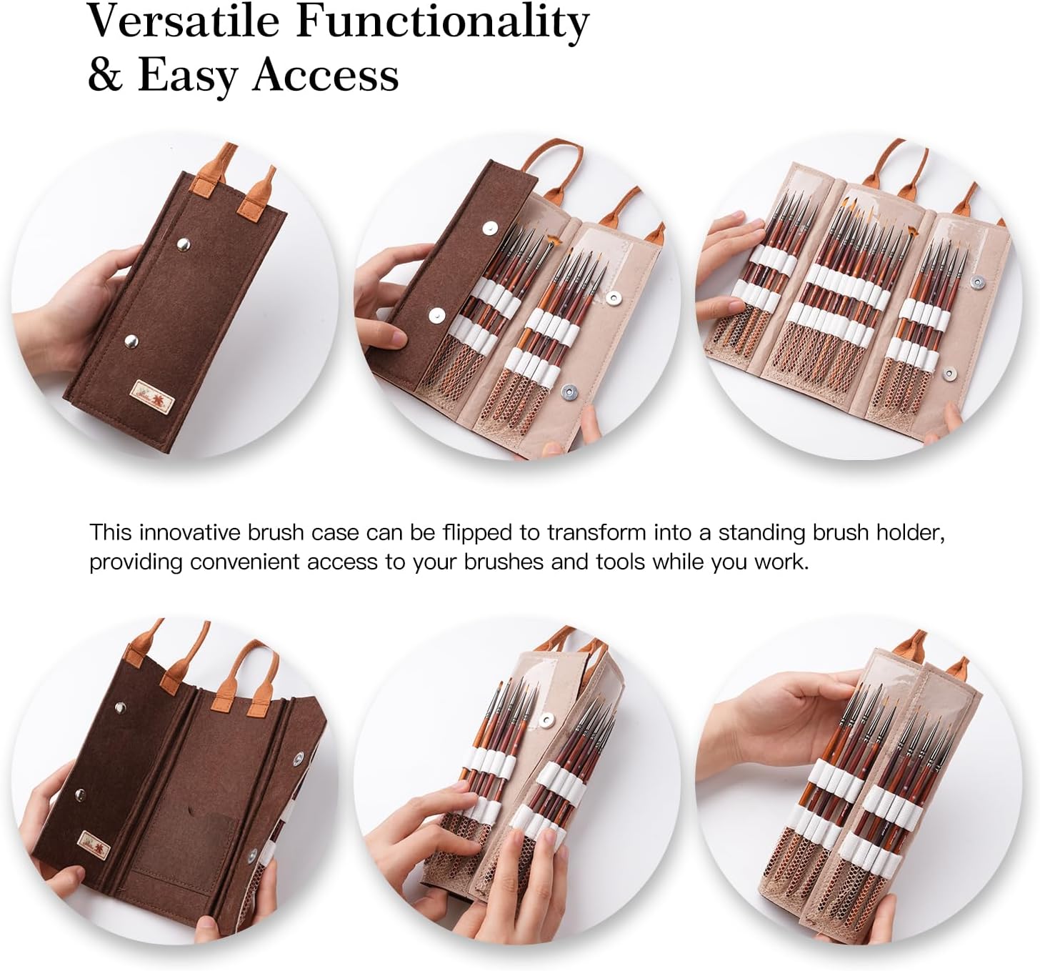 Golden Maple Fine Miniature Paint Brushes u2013 Professional Micro Detail Brush Set for Models, Tabletop Gami - view 6