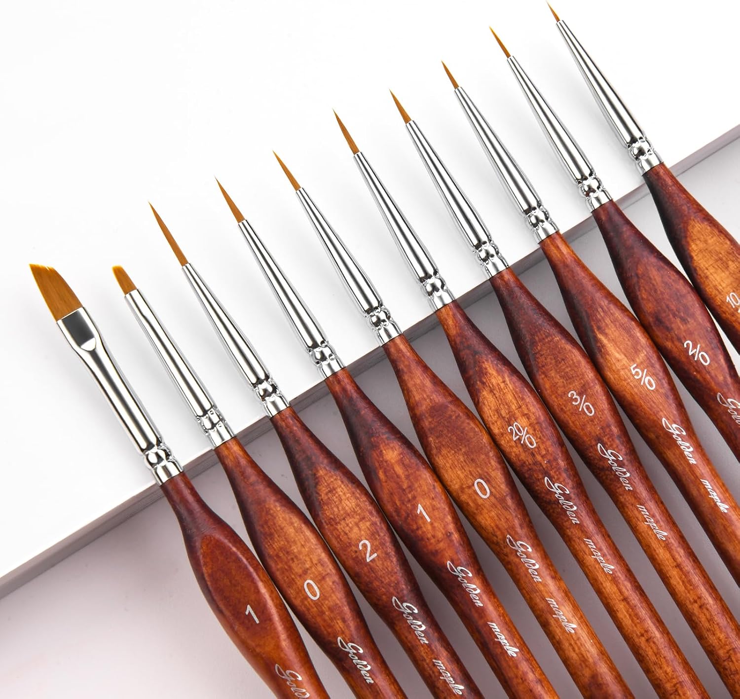 Golden Maple Miniature Paint Brushes Drybrush-10pcs Micro Detail Paint Brush Set, Small Fine Detail Brushes fo - view 8