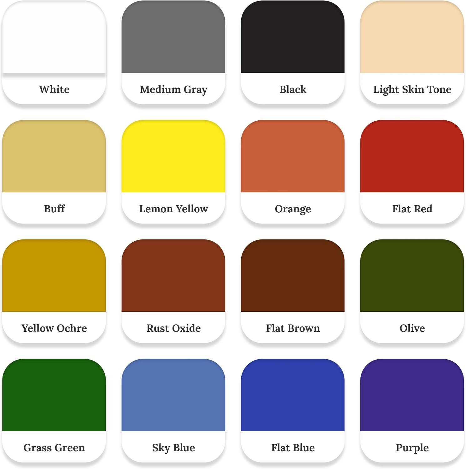 Micro-Mark Basic Color Model Water-based Acrylic Paint Set – Artist-Grade Pigment Colors for Miniatures, Model - view 7