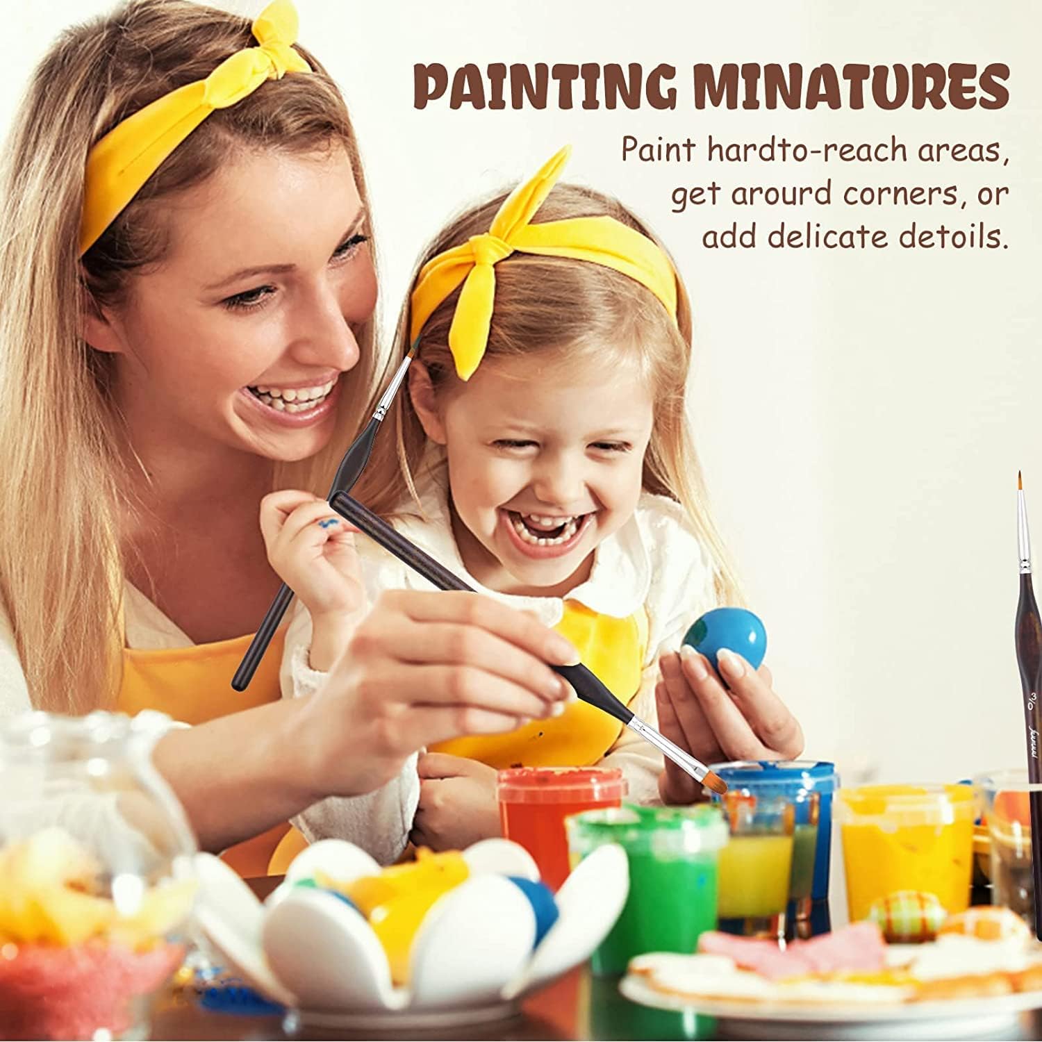 Miniature Paint Brushes, Fuumuui 11pcs Micro Detail Paint Brushes for Model, Paint by Numbers – Fine Detail Pa - view 6