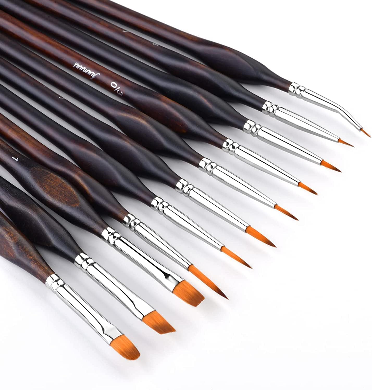 Miniature Paint Brushes, Fuumuui 11pcs Micro Detail Paint Brushes for Model, Paint by Numbers – Fine Detail Pa - view 5