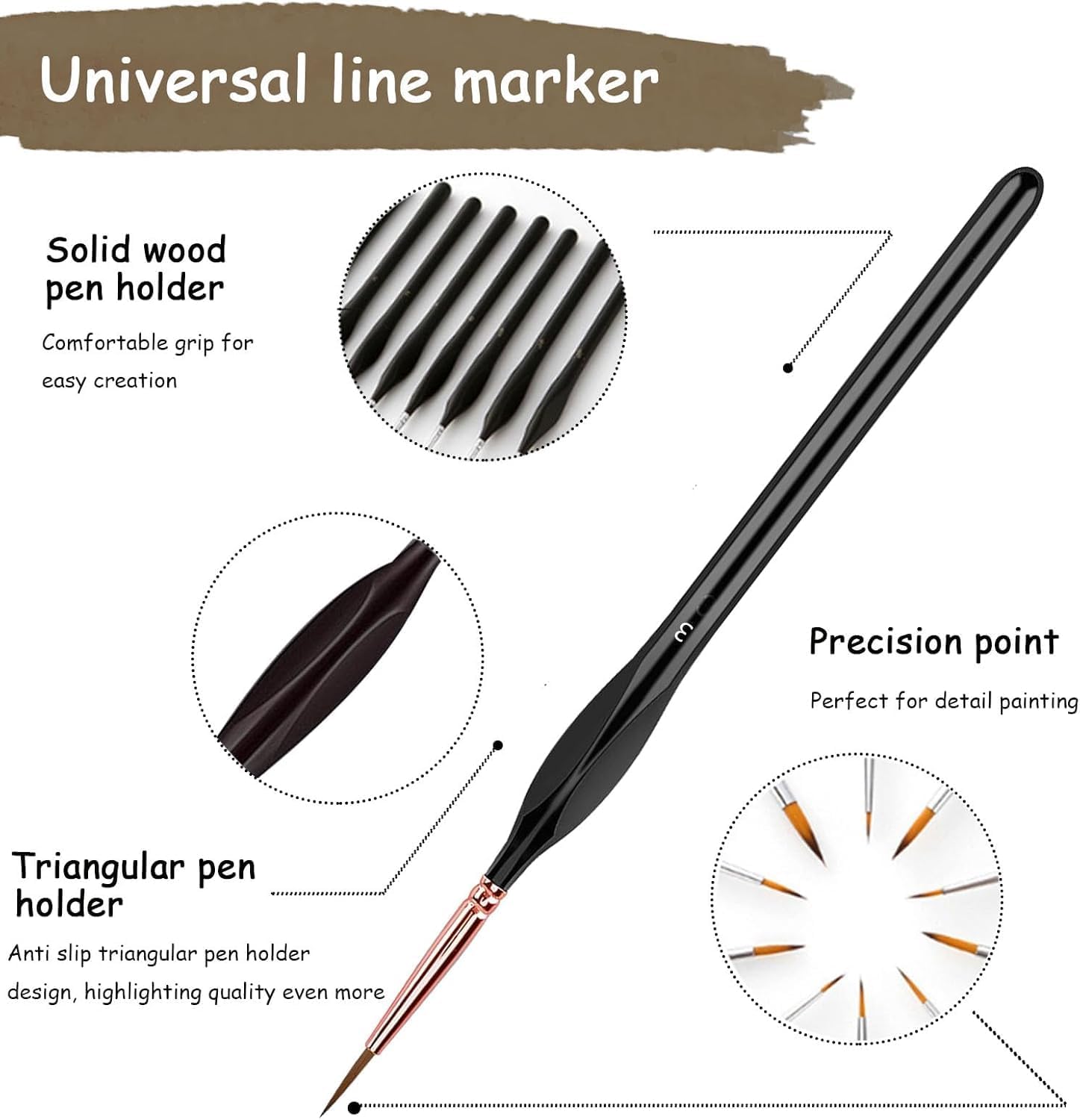 Miniature Paint Brushes Set, Back to School Supplies 10pcs Detail Paint Brushes for Fine Detailing Art Paintin - view 7
