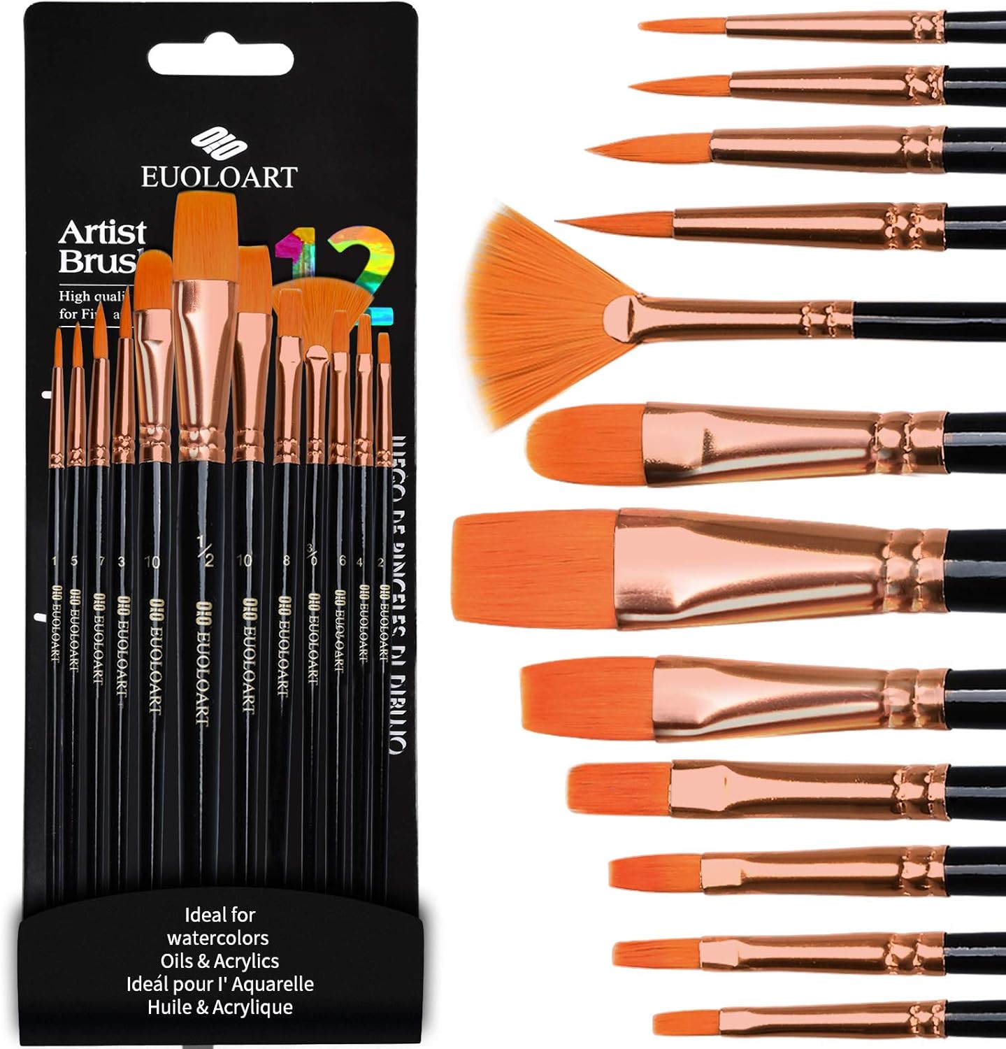 Miniature Paint Brushes Set, Back to School Supplies 10pcs Detail Paint Brushes for Fine Detailing Art Paintin - view 10