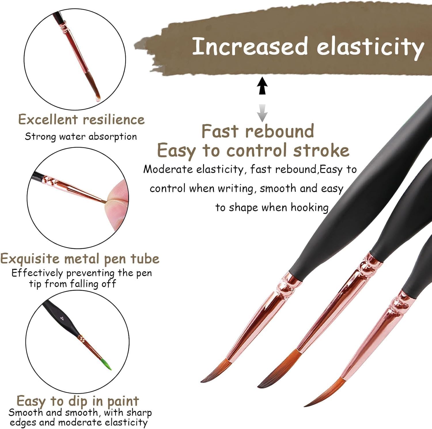 Miniature Paint Brushes Set, Back to School Supplies 10pcs Detail Paint Brushes for Fine Detailing Art Paintin - view 4