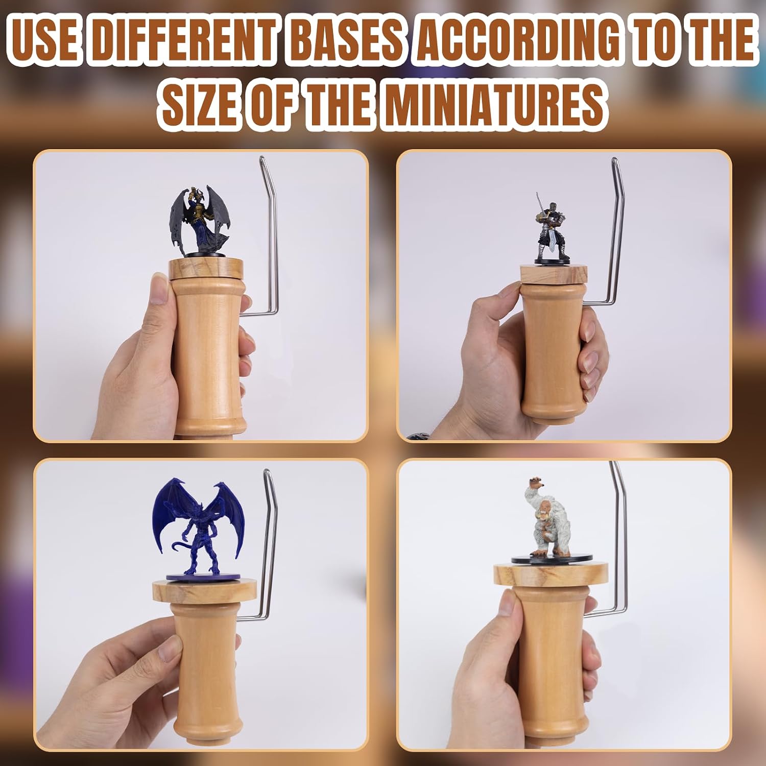 Miniature Painting Handle,Set:1 Panting Handle + 1 Caly + 6 PCS Bendable Alligator Clip Sticks + 1 Metal Box + - view 3