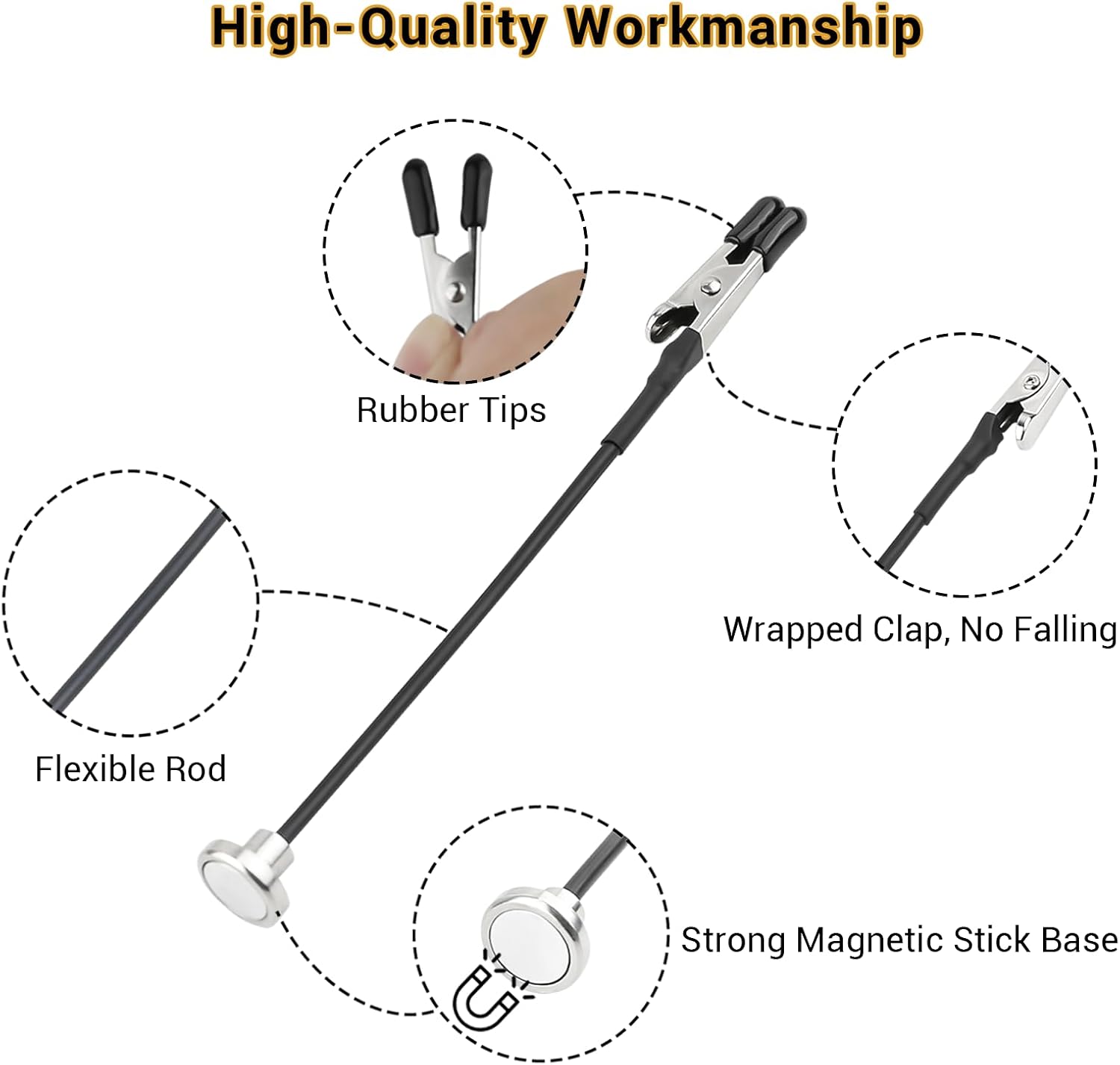 Model Painting Stand Base, 12PCS Bendable Alligator Clip Sticks and Brush Set Modeling Tools for Airbrush Spra - view 4