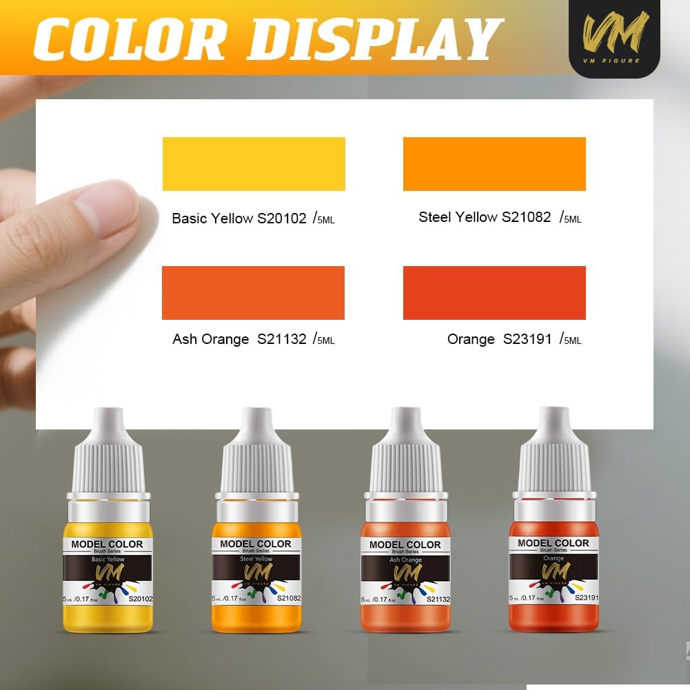 VM Miniature Paint Set Eco-Friendly Water-based Pigment Speed Paint Model Color, Light Resistant and Non-Fadin - view 7