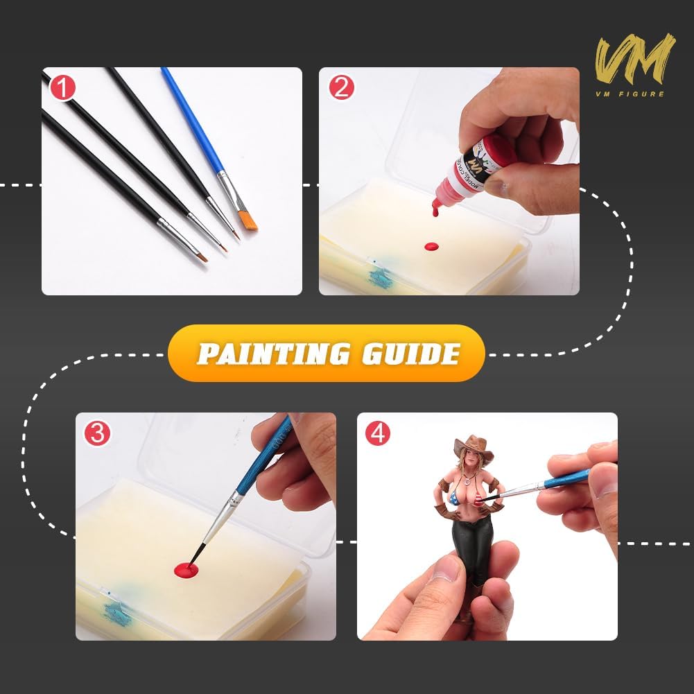 VM Miniature Paint Set Eco-Friendly Water-based Pigment Speed Paint Model Color, Light Resistant and Non-Fadin - view 9