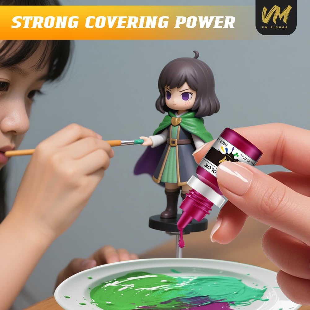 VM Miniature Paint Set Eco-Friendly Water-based Pigment Speed Paint Model Color, Light Resistant and Non-Fadin - view 3